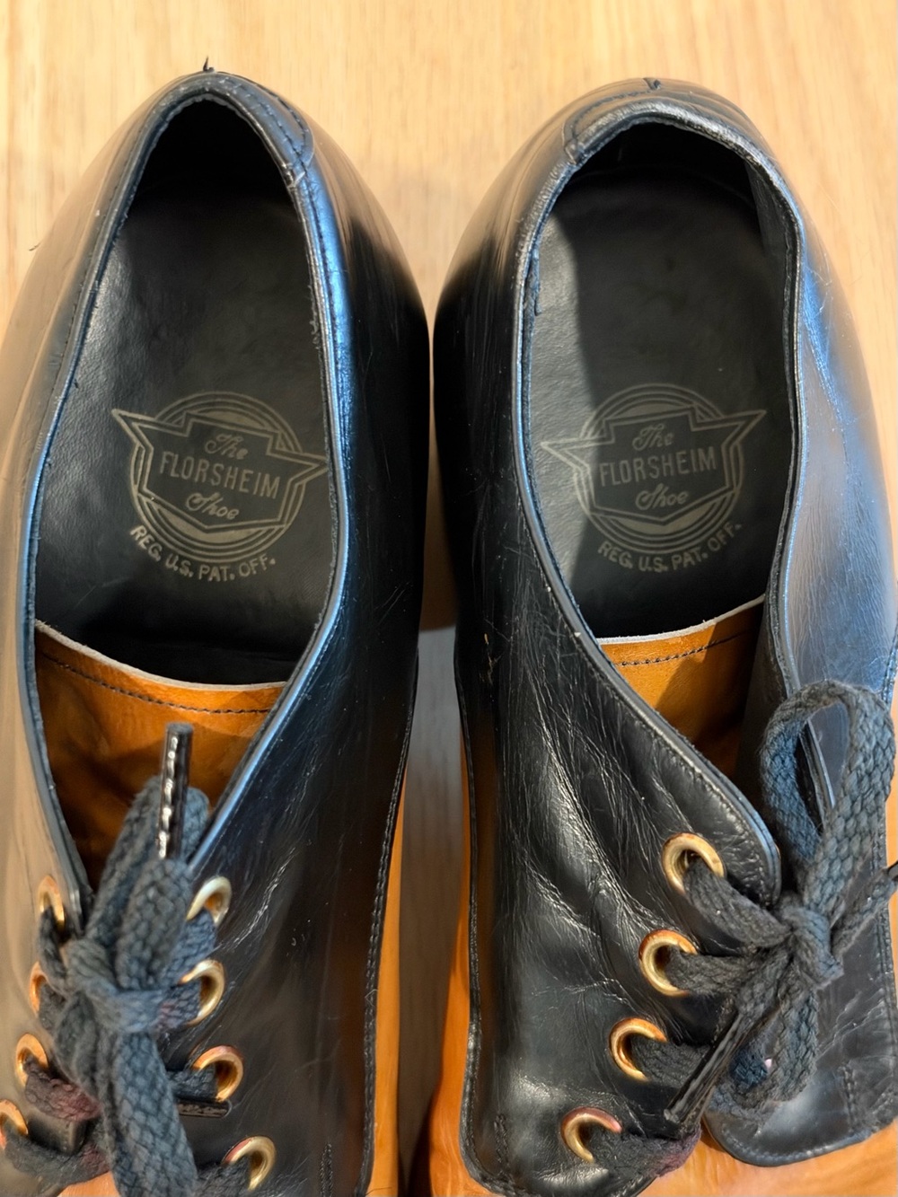 Vintage 70s Florsheim Platform Shoes Two Tone Leather Disco Cuban Oxford Heels - Picture 2 of 9